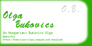 olga bukovics business card